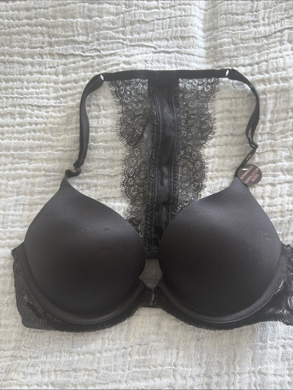 Victoria's Secret Black Lace Racerback Push-Up Bra